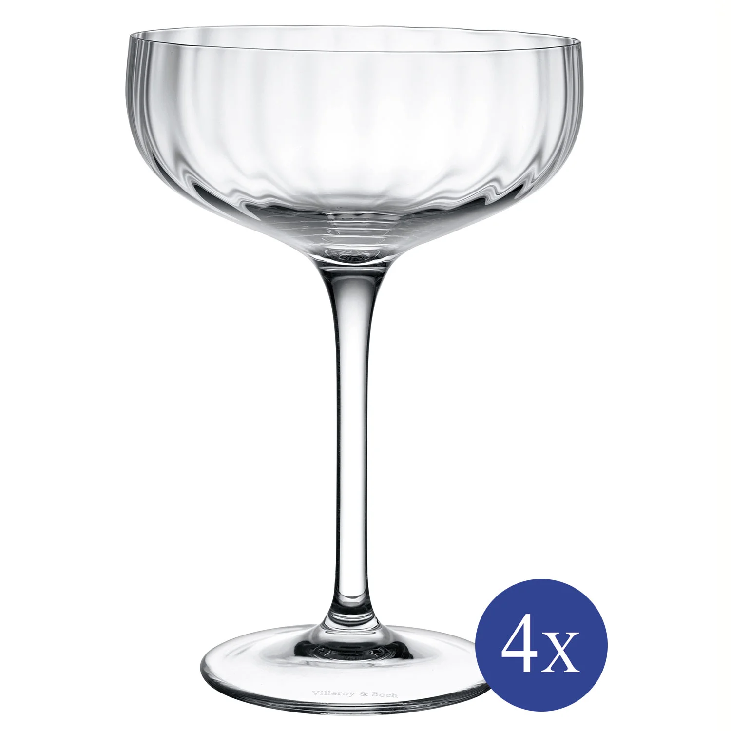 Rose Garden Glass Набор бокалов для шампанского 120 мл, 4 шт.