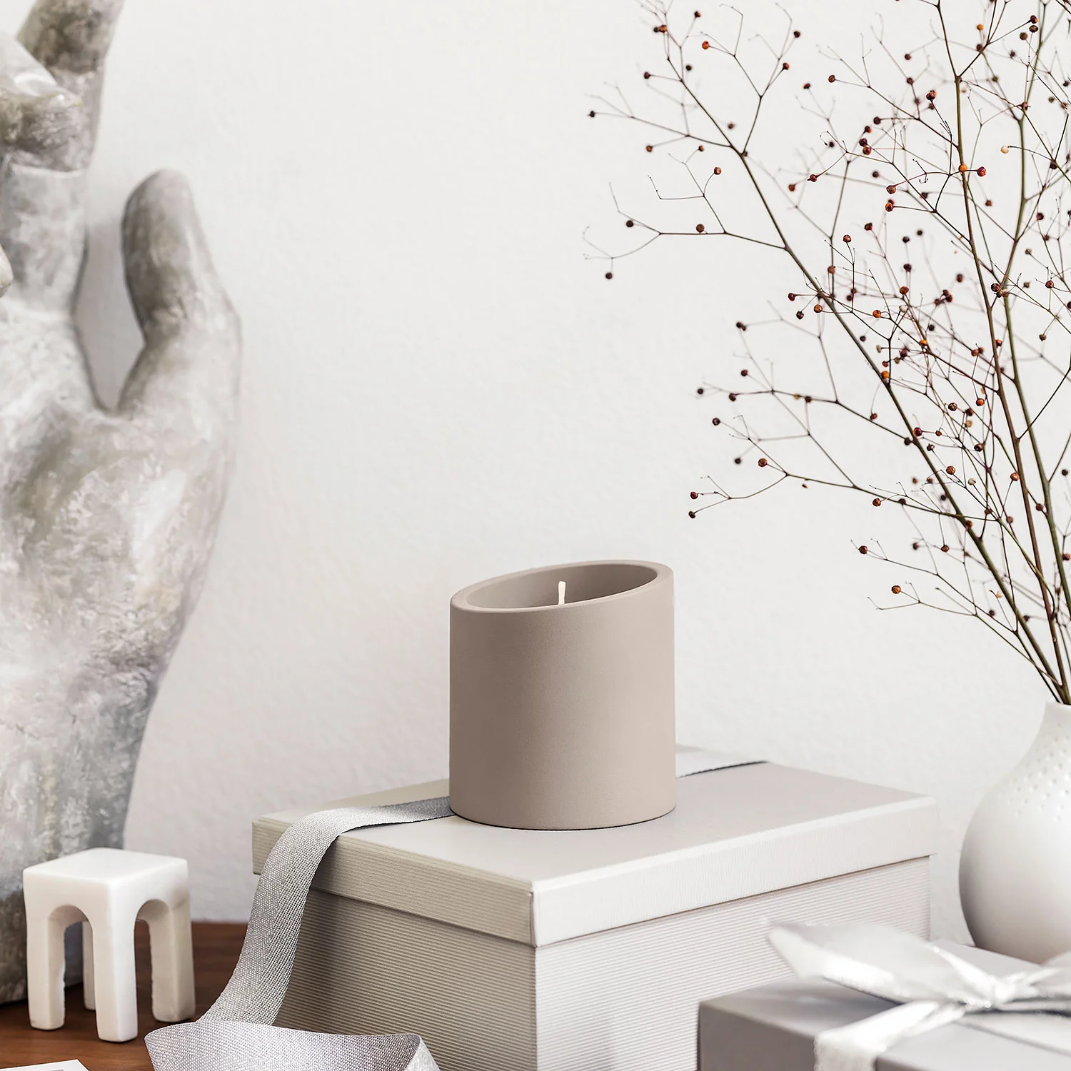 NewMoon Home Energy Подсвечник с ароматической свечой 9 см