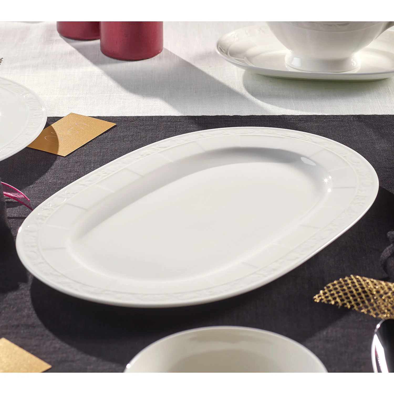 White Pearl Овальное блюдо 35 см