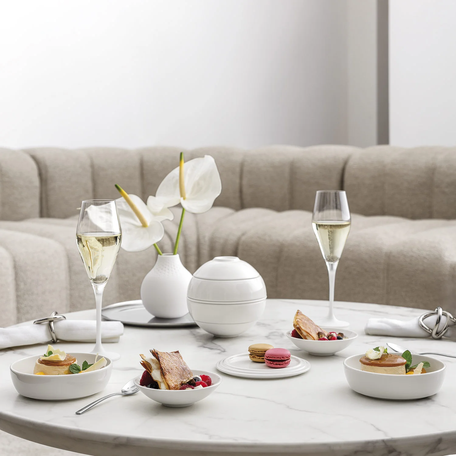 Iconic La Boule White мини Набор посуды на 2 персоны, 5 предметов