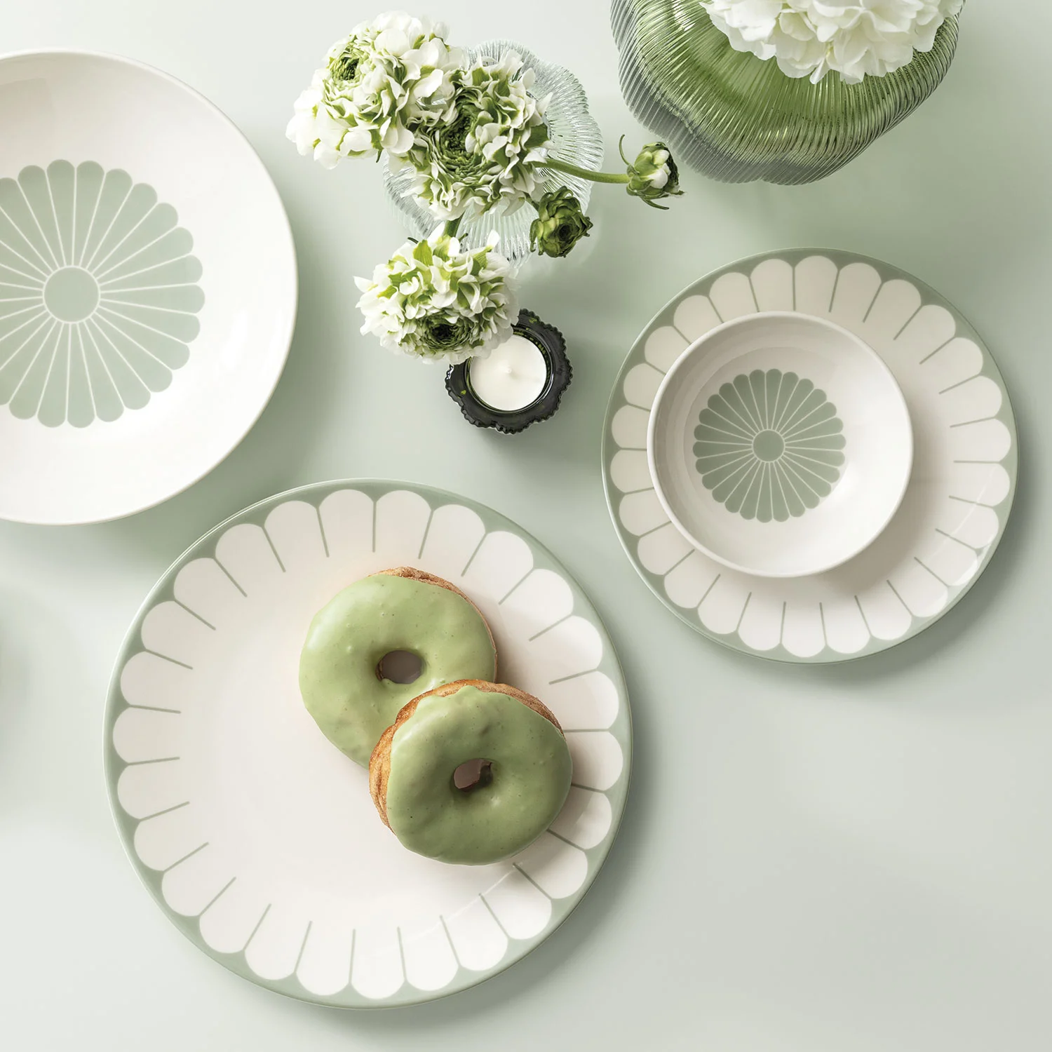 Fleur Vert Плоская тарелка 27 см
