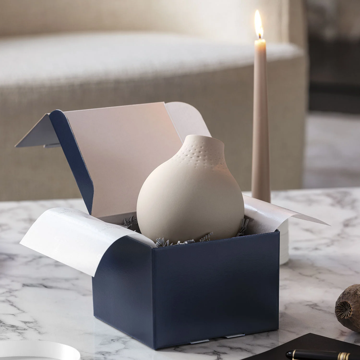 Manufacture Collier beige Ваза 12 см