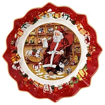 Toy's Fantasy Блюдо "Дед Мороз читает список желаний" 25 см