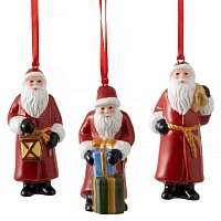 Nostalgic Ornaments Набор украшений "Дед Мороз" 8 см, 3 предмета