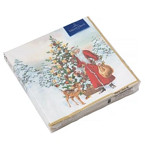Winter Specials Салфетки "Дед Мороз с ёлкой" 25х25 см, 20 шт
