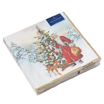 Winter Specials Салфетки "Дед Мороз с ёлкой" 33х33 см, 20 шт